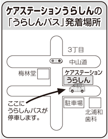 ケアステーションうらしんの発着場所