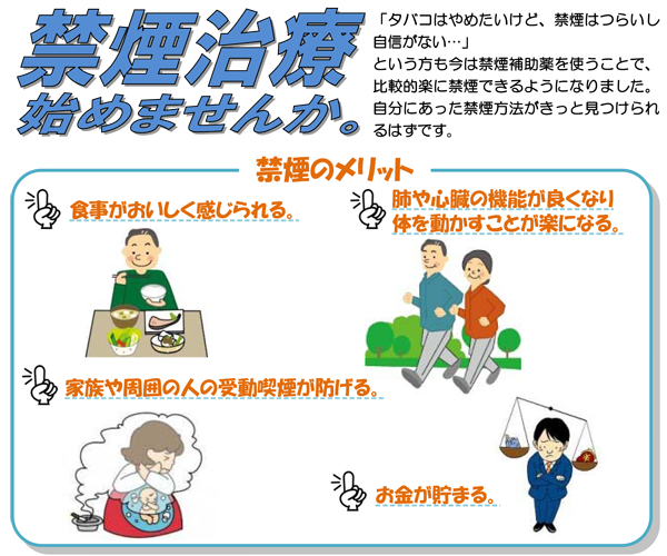 禁煙治療始めませんか。